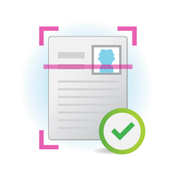 An illustration of a piece of paper with a check mark on it 